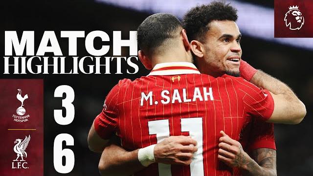 Highlights: Tottenham 3-6 Liverpool | Salah & Diaz Double As Reds Ensure Christmas Number One